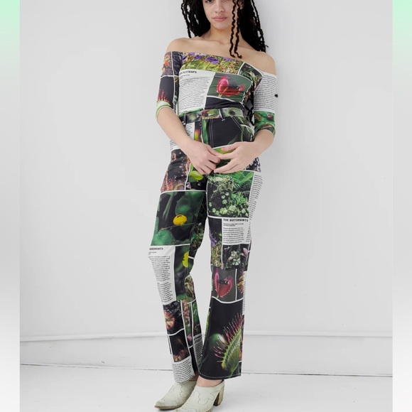 Tyler McGillivary Carnivorous Plant Print Pants Unisex Rare Sold Out - Picture 4 of 11